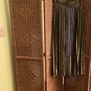 Metallic Pleated Skirt